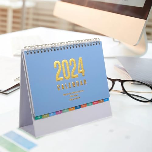 Yuidaaavzz 2024 Daily Flip Calendar Office Desk Decor Tabletop Standing Calendar ly Turn The Page Home Supply Calender Flip