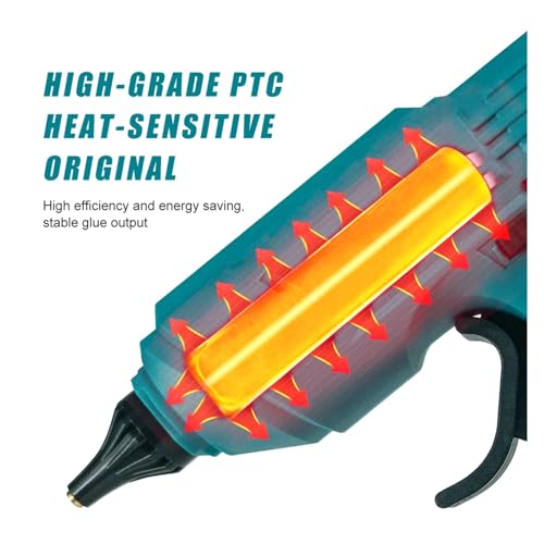 LIBODD Hot Glue Gun Electric Hot Melt Glue Gun for 18V Battery Cordless Electric Glue Grab 11mm Glue Stick Hot Melt Welding Air Gun for DIY Arts, Crafts and Quick Repairs(B)
