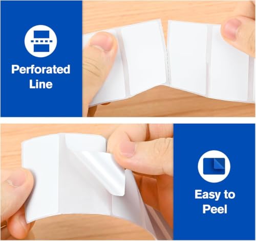 LLIKED 2" x 1" Removable Thermal Labels No Residue 10 Rolls 13000 Pcs