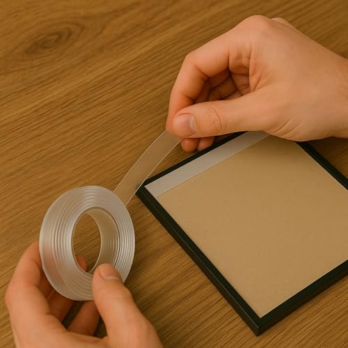 GTSE Double Sided Mounting Tape - Heavy Duty Adhesive 1.18in x 9ft Clear Nano Tape for Picture Hanging, Removable Sticky Pads, Posters, Wall Décor, Carpets, DIY Projects - 40 Rolls