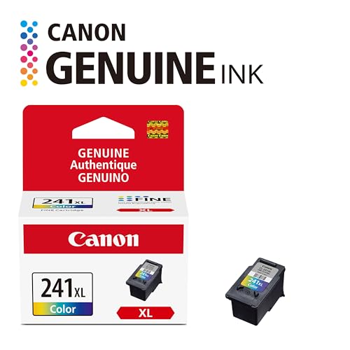 Canon CL-241 XL Genuine Color Ink Cartridge, Compatible with MG2120/3120/4120, MX512/432/472/372/392/522/532/452, MG2220/3220/4220/3520/3620, TS5120