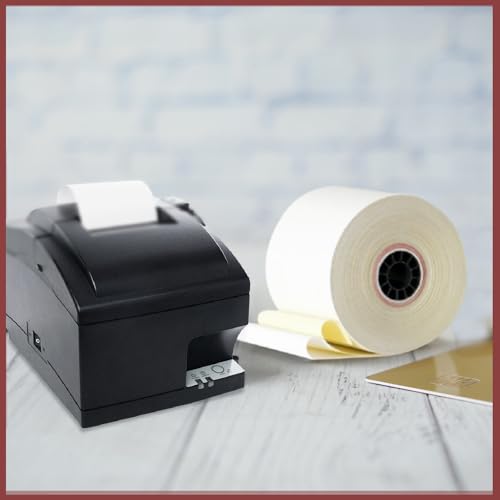 BAM POS 2 Ply Carbonless Paper Rolls 3"x90' White/Canary (24 Rolls)