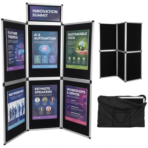 Generic 6 1 Panel Trade Show Display Board Portable Folding Panel Kit