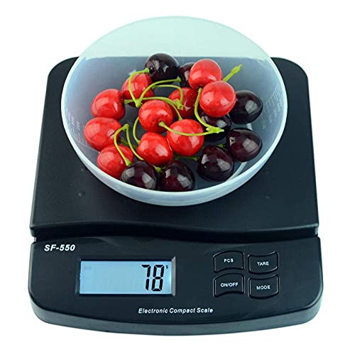 Sisdffaaa Electronic Precision Scale 25Kg/55lbs LCD Electronic Postal Scale Parcel Letter Postage Mail Weight Scale Delivery Kitchen Shop Commercial Weight Balance