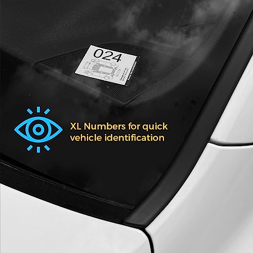 Rio Salto 3 Part Valet Parking Tickets Perforated Cardstock Place on Dashboard Claim Check Key Stub Ticket for Car Temporary Parking Tags Bulk 000-999 Thick 3.85" x 5.5" (2000 230g)