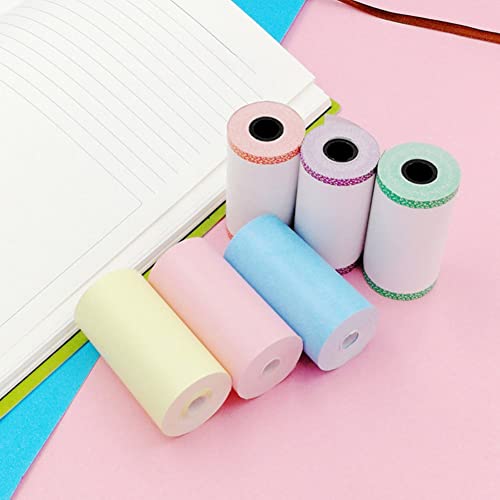 WERTGHJ 12 Roll Printable Sticker Paper Direct Thermal with Self-Adhesive 57x30mm for Paperang P1/P2 Pocket Printer