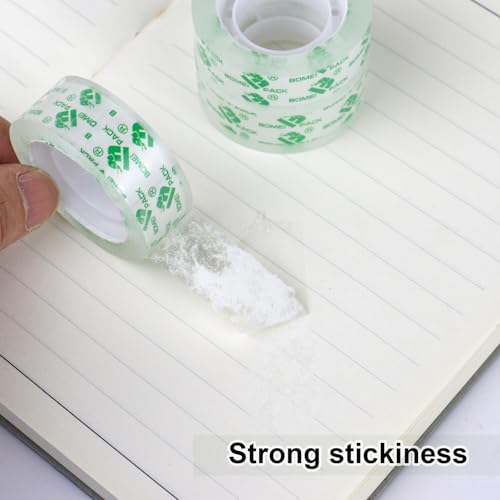 BOMEI PACK 120 Rolls Clear Tape Refills Roll Transparent Tape Refill Rolls for Office, Home, School, 3/4-Inch x 1000 inch