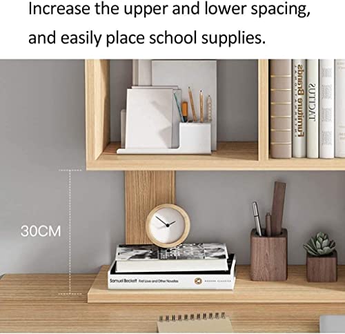 UINGBPXT Bookcase Desktop Bookshelf with Drawer Storage Cabinet Small Bookcase Multifunctional Desktop Display Shelf Rack for Home and Office High Capacity, 100cm