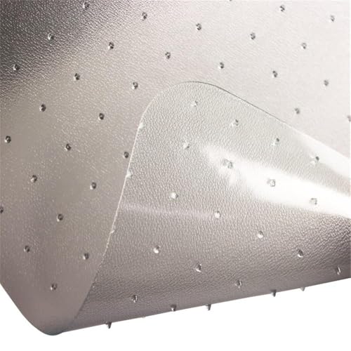 Pemberly Row Rectangular Polycarbonate Chair Mat for Carpets, Clear Finish, 48 x 60 in, Durable Scratch-Resistant Material, Eco-Friendly Design, Flat Lying Glide Surface for Home or Office Use