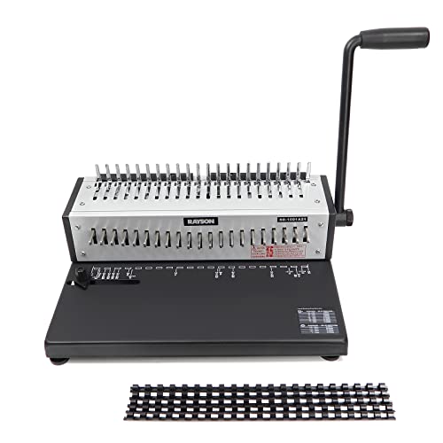 RAYSON SD-1501A21 Comb Binder, 21-Hole, 15-Sheet Punch, 200-Sheet Capacity