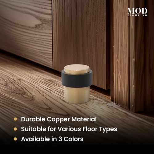 MOD LIGHTING Enso Copper Door Stop with Rubber Band for Shock Absorption