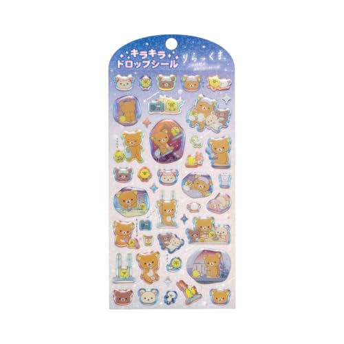 Clear Seal Book Set Purple A7 Clear Binder 10 Refills + 1 Drop Sticker Rilakkuma