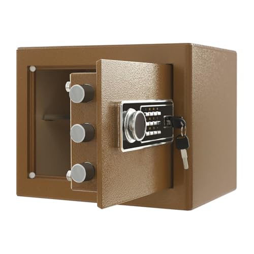 Digital Home Safe Steel Security Safe Box for Money Cash Valuables Home Office Bedroom Wall Mountable 38x32x30cm
