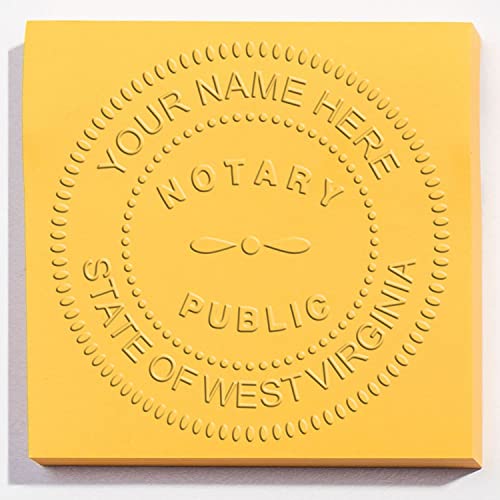 Heavy Duty West Virginia Notary Embossing Seal, Long Reach Desk Stamp WV