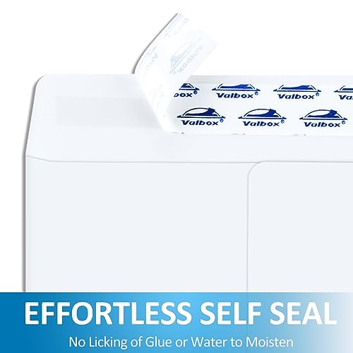 ValBox 9x12 Self Seal Catalog Envelopes 250 Packs White Envelopes with Peel and Seal Flap for Mailing, Organizing and Storage