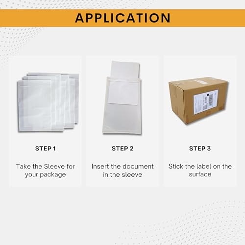 300 Pack 6.5"x10" UPS Shipping Label Sleeves – Clear Self-Adhesive Packing Slip Pouches, Waterproof Packing List Envelopes – Ideal for Shipping Documents, Mailing Labels, Invoices & Packing Slips
