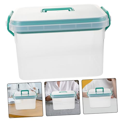 gklwVSlwv Storage Bins，Plastic Bins ，Capacity Transparent First Aid Box with Handles for Home and Emergency Use Multi Functional Medical
