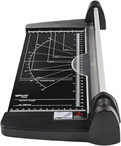 Stackable Paper Trimmer Scrapbook Cutter with Safety Guard, Portable Guillotine Standard Cuts for Paper, Photos Or Labels A4