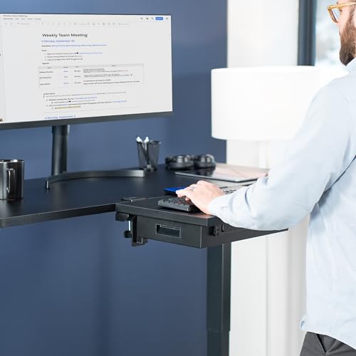 VIVO Black Clamp-on 24 x 14 in Desk Extender, DESK-EXT24D