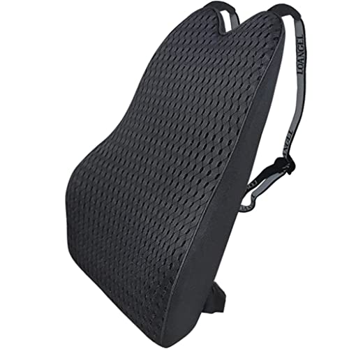 ZSRUIKJN Car Waist Back Pillow Memory Foam Seat Lumbar Cushion Pillows Soft Support for Office Chair with Adjustable Straps