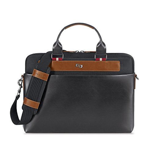 Solo New York Southhampton 15.6 Inch Laptop Slim Brief Briefcase, Black, One Size