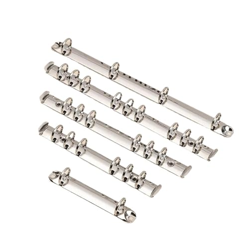 A5 ring binder Ring Binder Mechanism 8 Pieces Metal Loose Leaf Binding Clips Spiral File Folder DIY Album Diary Accessory(A7-black)