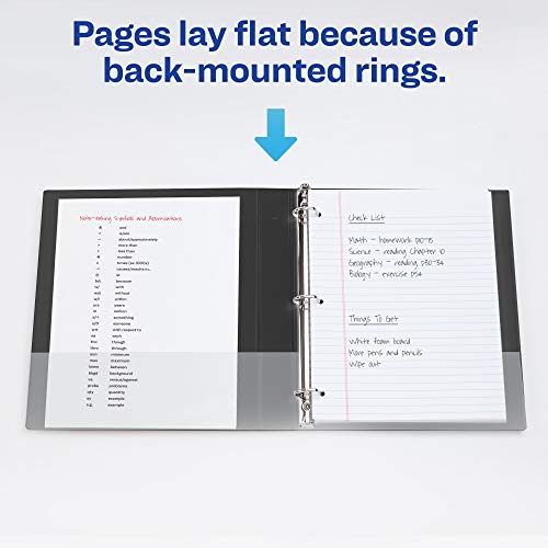 Avery® Durable View™ 3 Ring Binder, 5 Inch EZD Rings, 1 Black Binder (46039)
