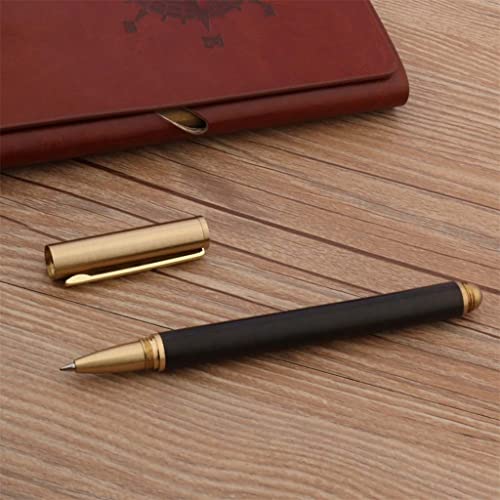BUXGWLCH Brass Rollerball Pens Classic Spin Signature Ink Stationery Office School Supplies Writing