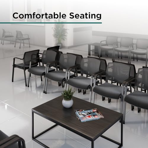Workplace 2.0 Guest & Reception Chair, Mesh, Stackable, Black