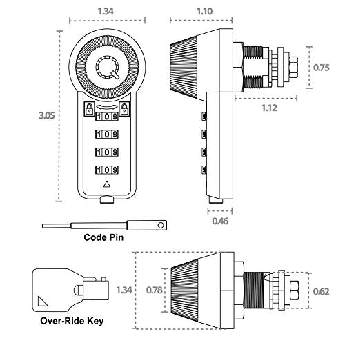 Mail Boss Key Boss 105-Key Steel Key Cabinet with Combination Lock