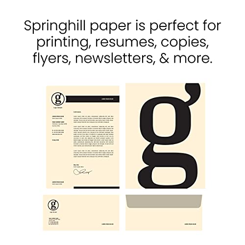 Springhill 11” x 17” Ivory Copy Paper, 24lb Bond/60lb Text, 89gsm, 500 Sheets (1 Ream) – Colored Printer Paper with Smooth Finish – Versatile and Flexible Computer Paper – 024049R