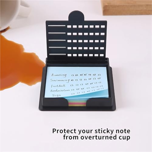 Xuanqiu Sticky Note Holder with Template Dispenser for 3x3 Notes Desk Organizer 2 Pack