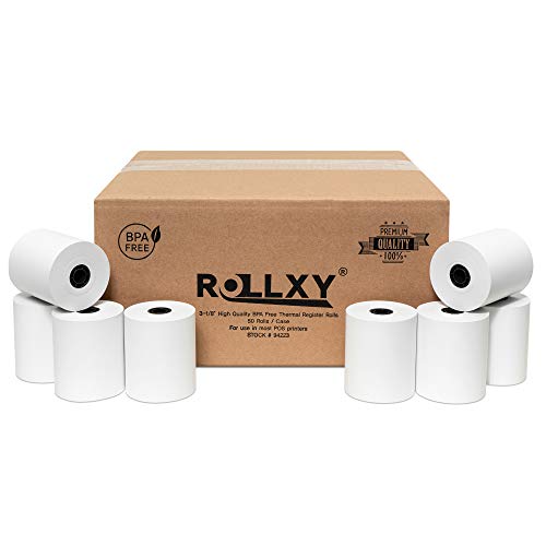 3-1/8 x 230 Thermal Paper Receipt Rolls, 50 GSM, BPA Free, 200-Count
