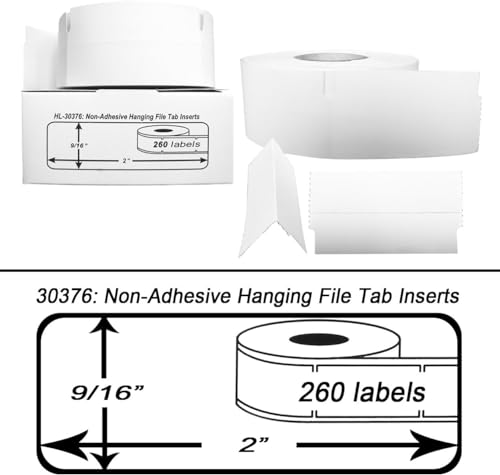 HouseLabels Compatible with Dymo 30376 Labels, 9/16" x 2"