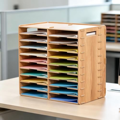 Countertop Literature Sorter, Mail Center Paper Storage Cabinet