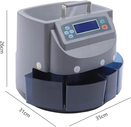 Electronic Coin Counter, With Smart Control Panel, Electric Coin Counter Sorter And Wrapper Machine, Coins For Over 40 Countries, For Banks, Company, Schools