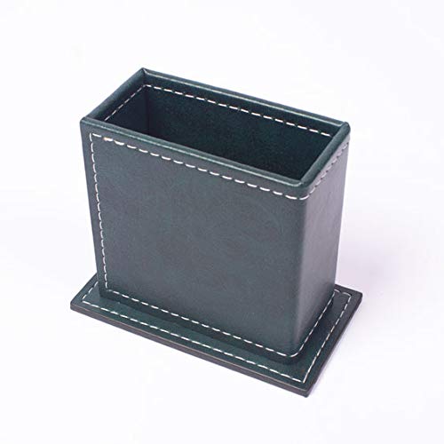 Leather Desk Set - Home Office Accessories - Desk Supplies - Leather Desk Set - Office Table Work Desk Accessories - Desk Storage Organizer - 4 Accessories-4 PCS (Green)