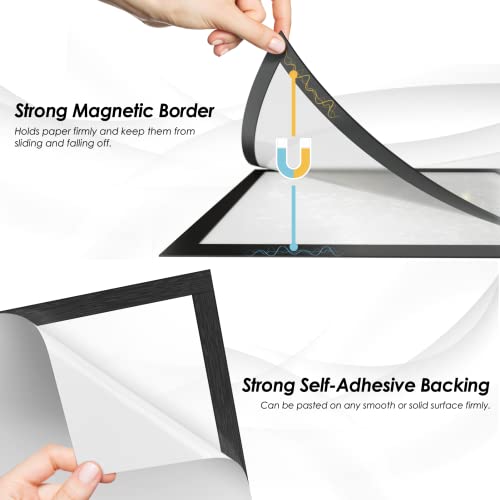 MaxGear Wall Mount Sign Holder 8.5 x 11 with Magnetic Frame, 50 Pack