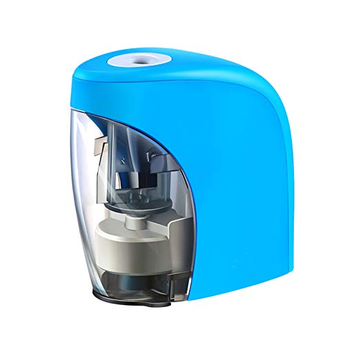 Electric Pencil Sharpener Pencil Sharpener Automatic Multifunctional Pencil Sharpener (Colour: Red) (Blue)