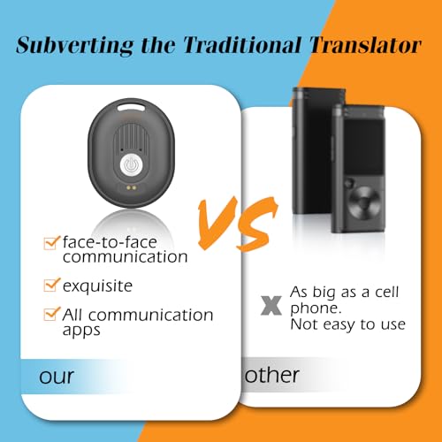 Rodxegu Translation Device, The Latest Instant Translation Device in 2024, Supports Video and Voice Call Translation, 138 Languages, 60 Day Standby, Suitable for iOS and Android (Grey)