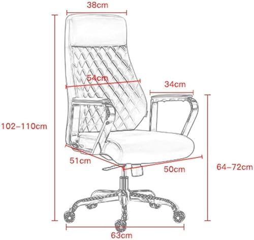 UOPYNE Executive Office Chair, Modern Soft Leather Ergonomic Computer Desk Chair Executive Home Office Boss Chair Swivel Chair, Adjustable Height Durable Base Comfortable Conference Desk Chair