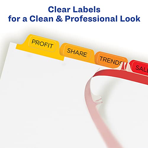 Avery® Index Maker® Clear Label Dividers, 8-Tab, Multicolor, 25 Sets