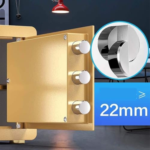 fireproof safe Safes For Home Fireproof Small Invisible Closet For Household Use, Old-fashioned Manual Cipher For Anti-theft Office(Coffee,25cm)