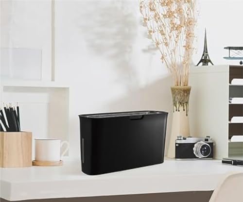 Paper Shredder for Home Office, Black Compact Design, 2 Sheet Crosscut Paper, 10 Mins Running Time B08BK