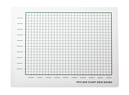 Flipside Products 9" x 12" Two Sided Chart Grid Board, Grid Lines, Graphing Charts for Home and Classroom, Math Manipulatives, Pack of 24