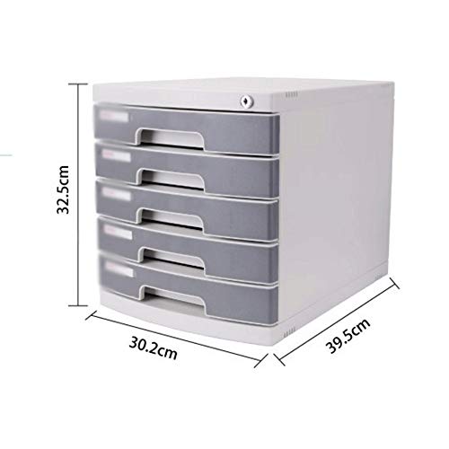 AFPSDLFJDLS File Manager- Desktop File Cabinet with Lock 5-Layer Storage Cabinet File Storage Box Drawer