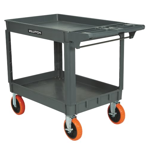 Klutch 2-Shelf All-Terrain Utility Cart, 700-Lb. Capacity