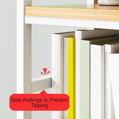 JHDXL Desktop Shelf Organizer Display Rack, Desktop Bookshelf with Anti-Slip Feet & Back Pegboard, Industrial Bookshelf, for Office Home Dormitory(White,98 * 95cm/38.6 * 37.4in)
