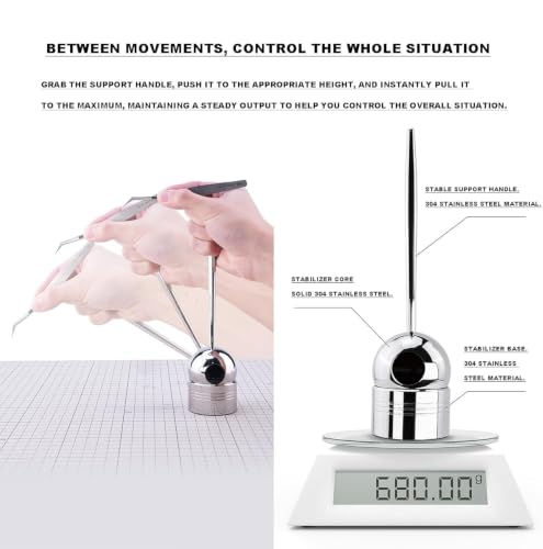 IMOYBBR Precision Hand Stabilizer for Model Making, 360° Horizontal & 210° Vertical Rotation, Anti-Tremor Tool Reduces Hand Shake for Painting & Crafting