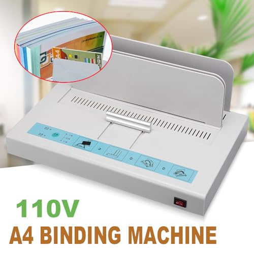 Ageanbri Thermal Binding Machine 500 Sheets Capacity Book Binder Machine Max 50mm Binding Thickness 110V Binding Machine A4 Document Heat Binder Three-Speed Temperature Control
